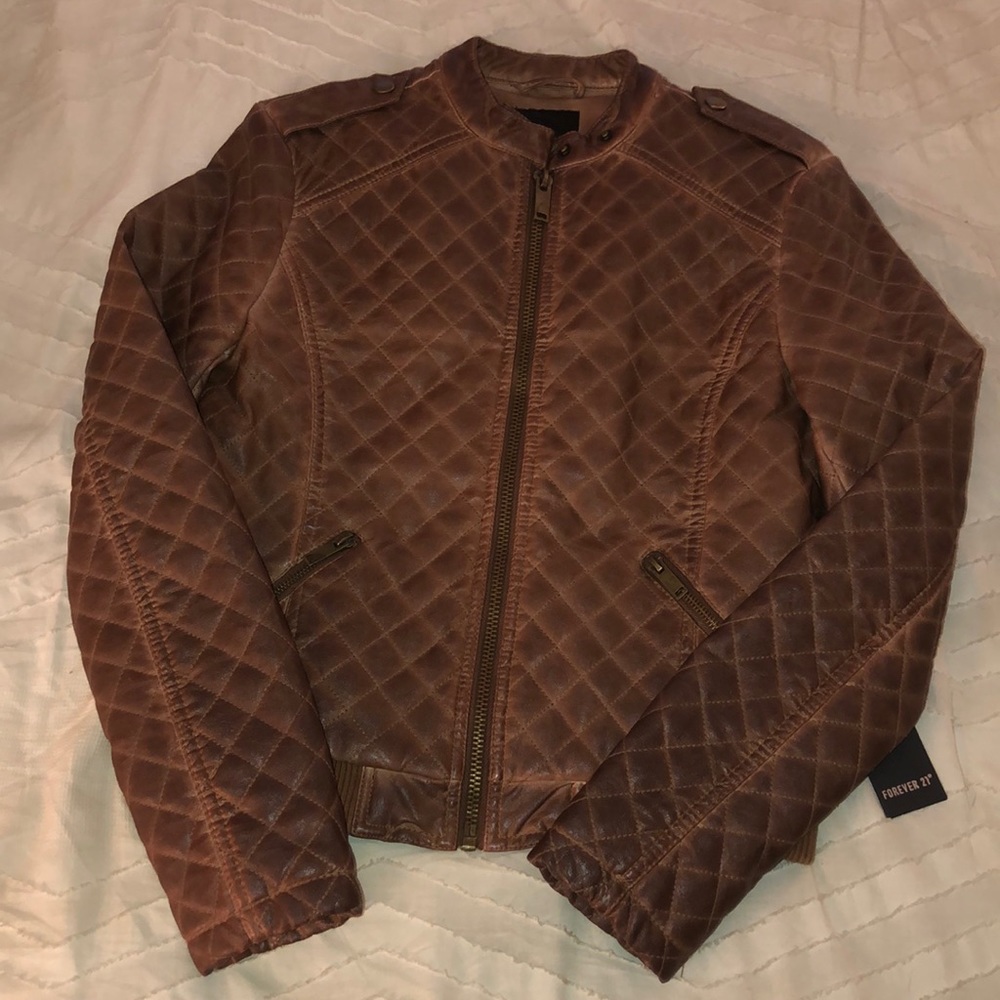 Forever 21 Brown Leather Jacket